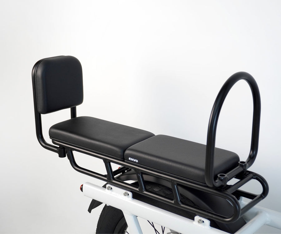 Backrest for ENVO U50, installed with cushion and handrail