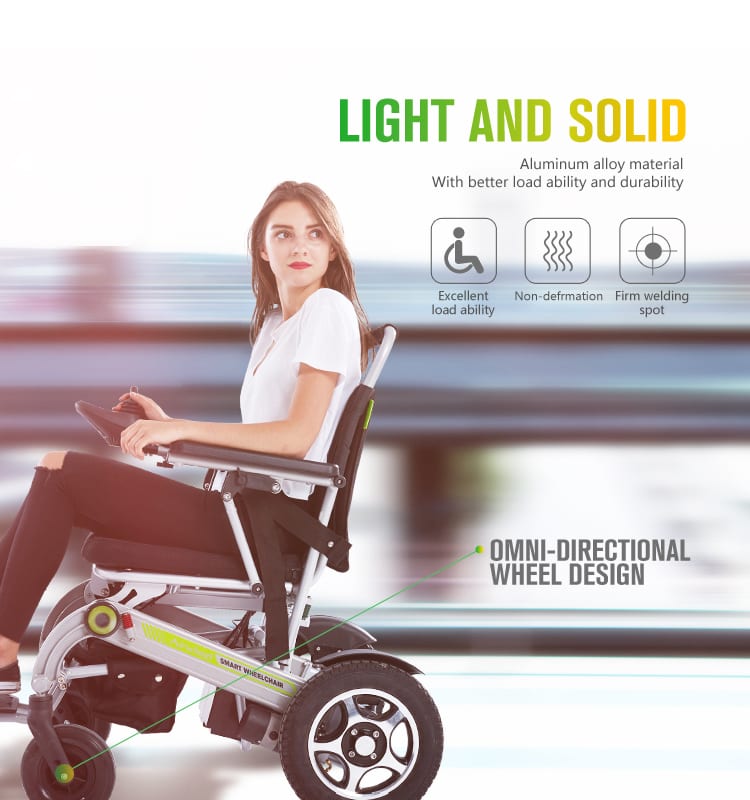 Airwheel H3S Electric Smart Self Folding Wheel Chair (Black / Silver)