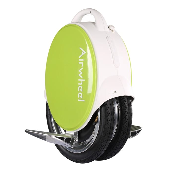 Airwheel Q5 electric unicycle in lime green