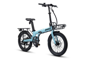 Envo Lynx electric bike - blue color front view