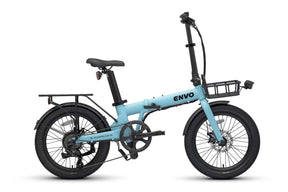 Envo Lynx electric bike - blue color side view