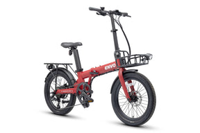 Envo Lynx electric bike - red color front view