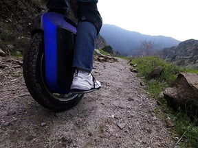 Gotway Monster e-unicycle on a rough path