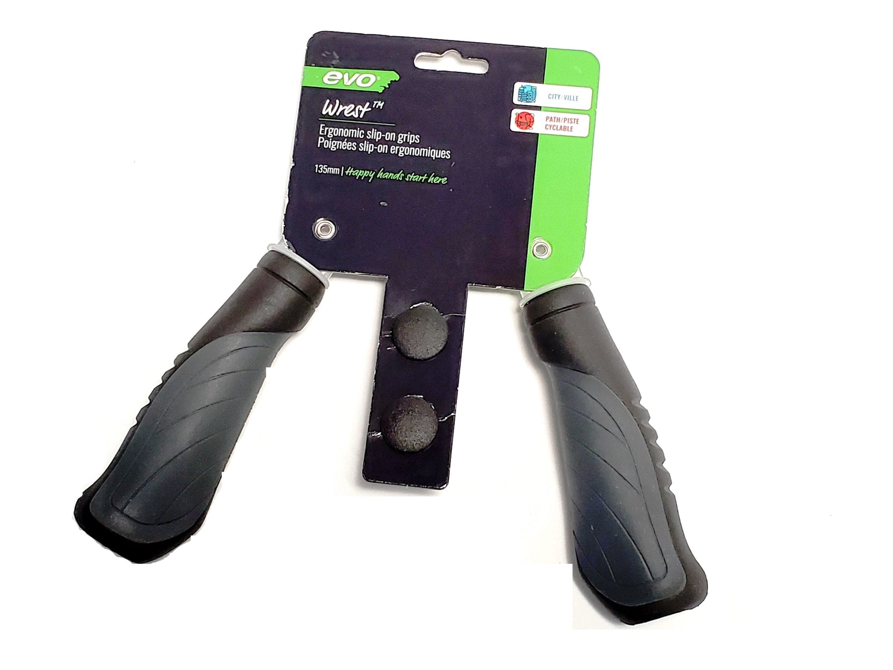 Grip for bike handle, 135mm Black/Gray, EVO