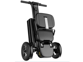 folded electric wheelchair with handles