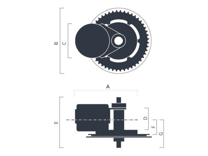Mid-drive motor and controller 500W